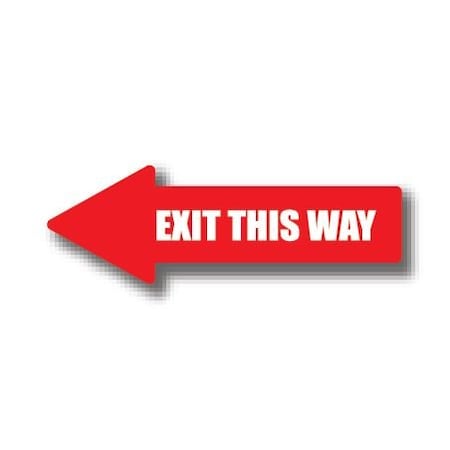 Ergomat 34in x 12in ARROW SIGNS - Exit This Way DSV-SIGN 408 #0446LEFT -UEN
